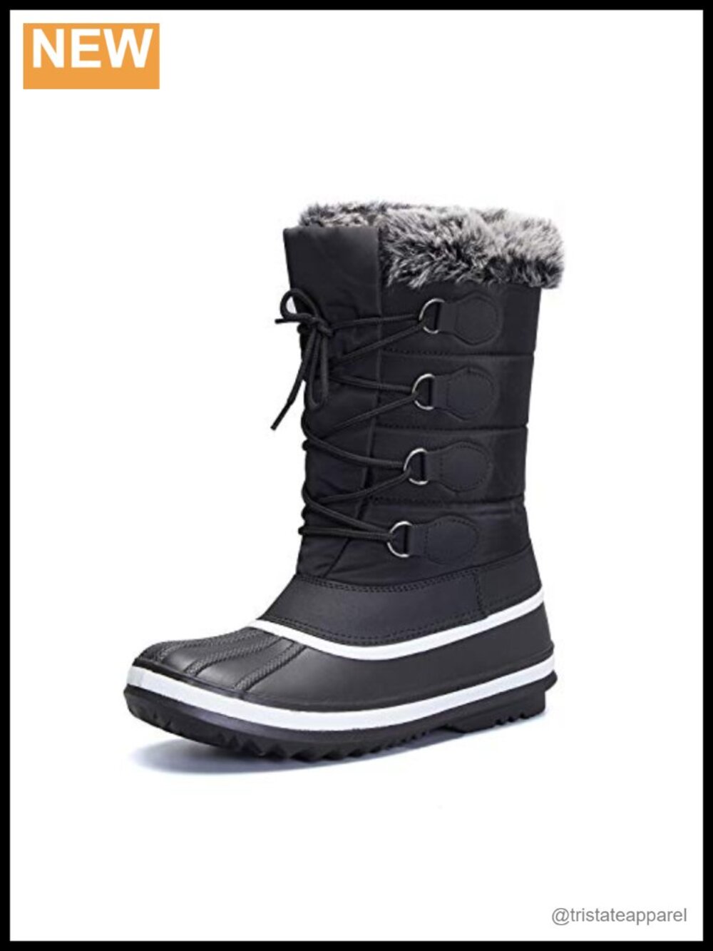 Women's Waterproof Insulated Snow Boots Faux Fur Lining Lace Up Winter